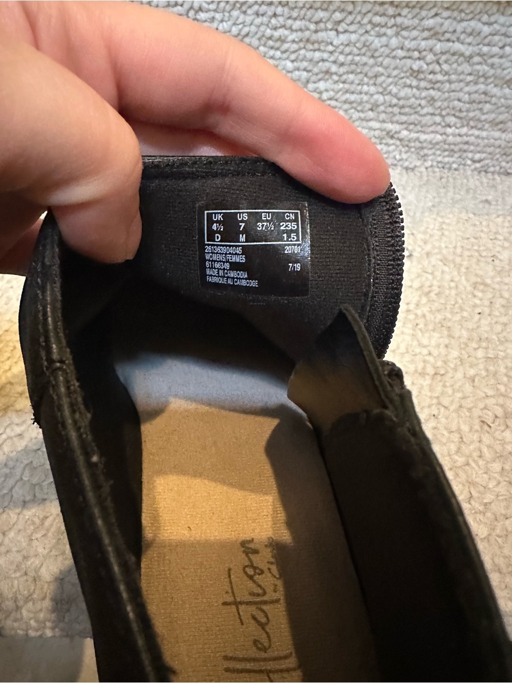 Collection B Black Leather Ankle Booties with Side Zip - Picture 3 of 4